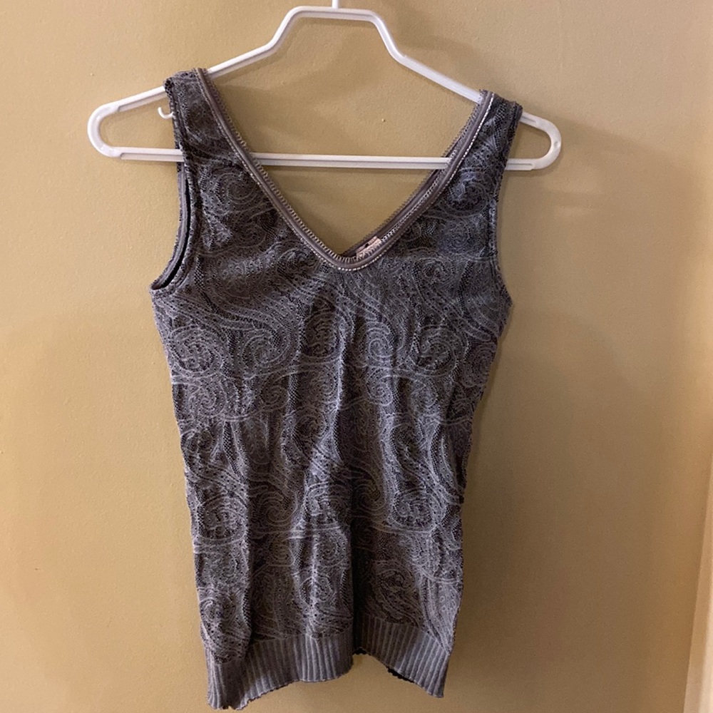 Scala grey double layered tank top - one size